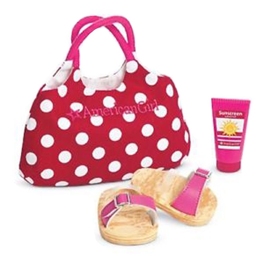 american girl doll outfit: swim tote and gear